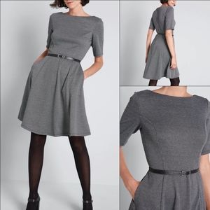 Elegant Gray Women's Dress